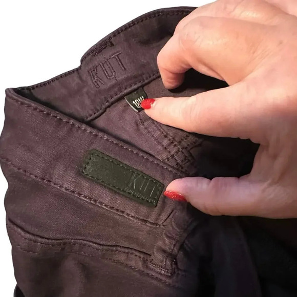 Kut from the Kloth Hi-Rise Ankle Skinny Deep Wine Pants Stretch women’s 18W - Picture 3 of 4